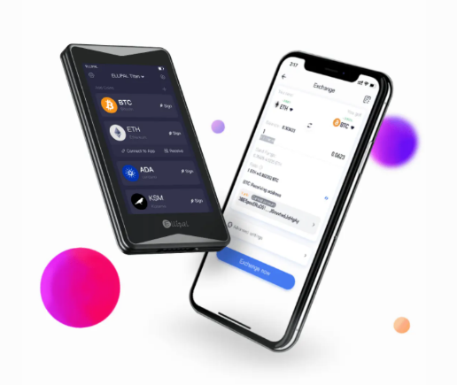 Ellipal Titan Cryptocurrency Wallet and Phone with app